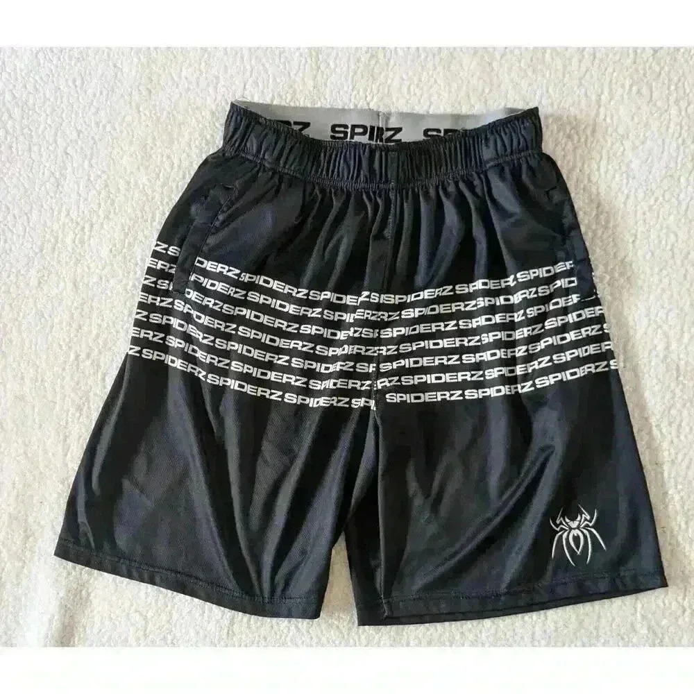 Spiderz Shorts Mens Size XL Athletic Performance Basketball All Over Print Logo
